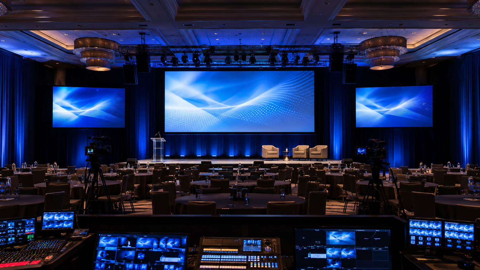 Professional conference video and projection setup
